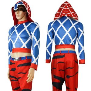 Anime Cosplay |   Guido Mista Cosplay Costume Golden Wind GM Japanese Anime Cosplay Costumes Halloween Carnival Party Blue Anime Cosplay Anime Cosplay