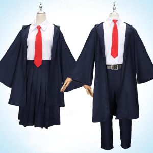 Anime Cosplay |   Inspired by Cosplay Cosplay Anime Cosplay Costumes Japanese Carnival Cosplay Suits Accessories Outfits Long Sleeve Coat Shirt Skirt For Men’s Women’s Black Anime Cosplay Anime Cosplay