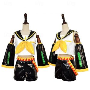 Anime Cosplay |   Inspired by Cosplay Cosplay Anime Cosplay Costumes Japanese Carnival Cosplay Suits Costume For Men’s Women’s Black Anime Cosplay Anime Cosplay