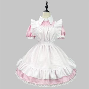 Anime Cosplay |   Inspired by Cosplay Maid Costume Anime Cosplay Costumes Japanese Masquerade Cosplay Suits Costume For Women’s Pink Anime Cosplay Anime Cosplay