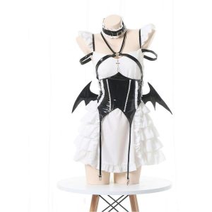 Anime Cosplay |   Inspired by Cosplay Maid Costume Anime Cosplay Costumes Japanese Masquerade Cosplay Suits Dresses Dress Costume For Women’s Girls’ Black Anime Cosplay Anime Cosplay