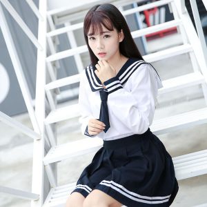 Anime Cosplay |   Inspired by Cosplay Schoolgirls Anime Cosplay Costumes Japanese Cosplay Suits School Uniforms Skirts Top Bow For Women’s / Bow Tie / Bow Tie White Anime Cosplay Anime Cosplay