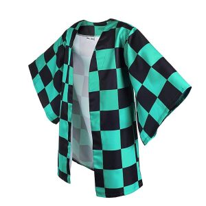 Anime Cosplay |   Inspired by Demon Slayer: Kimetsu no Yaiba Kamado Tanjirou Anime Cosplay Costumes Japanese Cosplay Suits Coat For Men’s Women’s Blue | Black Anime Cosplay Anime Cosplay