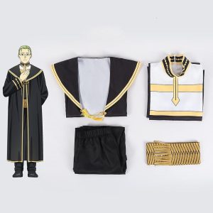 Anime Cosplay |   Inspired by Frieren: Beyond Journey’s End Cosplay Heiter Anime Cosplay Costumes Japanese Carnival Cosplay Suits Long Sleeve Shirt Pants Belt For Men’s Black Anime Cosplay Anime Cosplay