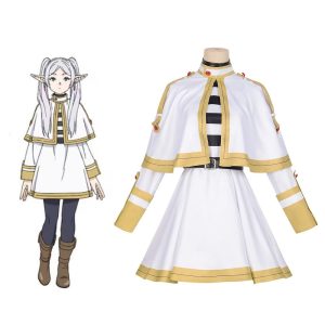 Anime Cosplay |   Inspired by Frieren: Beyond Journey’s End Frieren Anime Cosplay Costumes Japanese Carnival Cosplay Suits Long Sleeve Costume For Women’s White Anime Cosplay Anime Cosplay