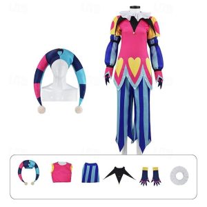 Anime Cosplay |   Inspired by Hazbin Hotel Fizzarolli Anime Cosplay Costumes Japanese Halloween Cosplay Suits Long Sleeve Costume For Women’s Blue&Red Anime Cosplay Anime Cosplay