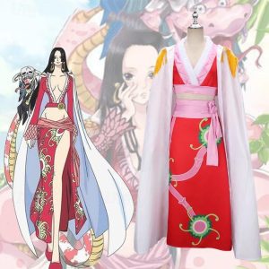 Anime Cosplay |   Inspired by One Piece Boa Hancock Anime Cosplay Costumes Japanese Carnival Cosplay Suits Top Skirt Cloak For Women’s Red Anime Cosplay Anime Cosplay