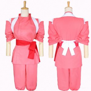 Anime Cosplay |   Inspired by Spirited Away Haku Chihiro Ogino Sen Anime Cosplay Costumes Japanese Carnival Cosplay Suits Long Sleeve Costume For Men‘s Women‘s Boys With Wig Red Anime Cosplay Anime Cosplay