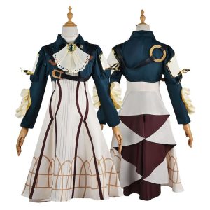 Anime Cosplay |   Inspired by Violet Evergarden Violet Evergarden Anime Cosplay Costumes Japanese Masquerade Cosplay Suits Cosplay Wigs More Accessories Wig Costume For Women’s Girls’ Violet Costume + Accessories + Wig Anime Cosplay Anime Cosplay