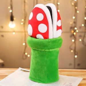 Anime Cosplay |   Mario Packun Flower Slippers Plush Cartoon Cute Gifts For Women’s Green | Red Anime Cosplay Anime Cosplay