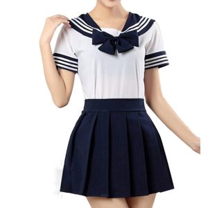 Anime Cosplay |   Women’s Female Girls’ Student / School Uniform Schoolgirls Student Cosplay Costume For Halloween Valentine’s Day Masquerade Teen Adults’ Top Skirt Costume Blue Anime Cosplay Anime Cosplay