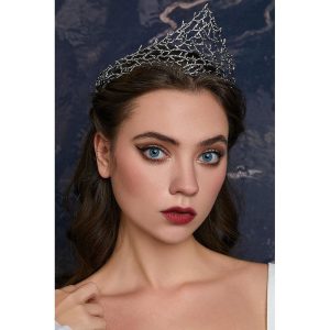 Costumes Jewelry |   Elven Circlet Elf Crown – Evil Fairy Galadriel Silver Halo Headpiece Gothic Celtic Tiara Larp Headband Medieval Renaissance Jewelry Accessories Elf Costume for Women Girls Silver white Cosplay & Costumes Costumes Jewelry