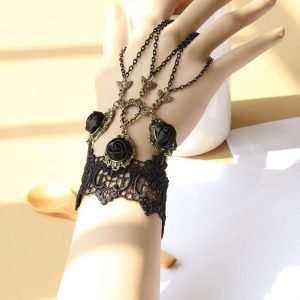 Costumes Jewelry |   Goth Girl Accessories Women’s Retro Vintage Punk & Gothic Halloween Carnival Masquerade Easy Halloween Costumes Black Cosplay & Costumes Black