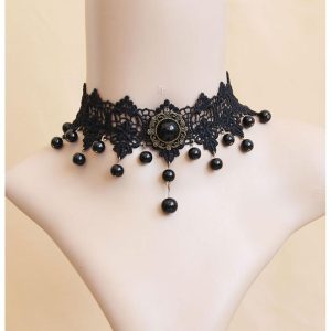 Costumes Jewelry |   Goth Girl Necklace Accessories Women’s Retro Vintage Punk & Gothic Steampunk Halloween Carnival Masquerade Easy Halloween Costumes Black Cosplay & Costumes Black