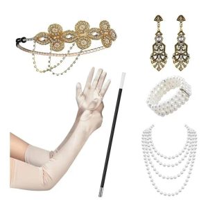 Costumes Jewelry |   Head Jewelry Necklace Earrings Outfits Flapper Headband Retro Vintage 1920s Alloy For The Great Gatsby Cosplay Carnival Women’s Costume Jewelry Fashion Jewelry I Cosplay & Costumes Costumes Jewelry