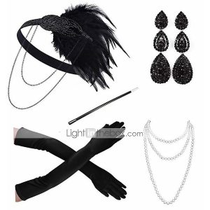 Costumes Jewelry |   Headbands Earrings Pearl Necklace Halloween Costume Outfits 1920s Halloween Alloy For The Great Gatsby Cosplay Women’s Costume Jewelry Fashion Jewelry / Gloves / Gloves Cosplay & Costumes Costumes Jewelry