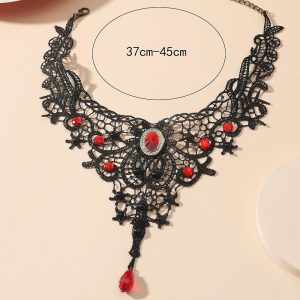 Costumes Jewelry |   Necklace Lace Choker Necklace Sexy Punk & Gothic Lace Alloy For Disco Cosplay Carnival Women’s Costume Jewelry Fashion Jewelry Black Cosplay & Costumes Black