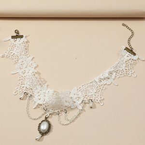 Costumes Jewelry |   Necklace Lace Choker Necklace Sexy Punk & Gothic Lace Alloy For Disco Cosplay Carnival Women’s Costume Jewelry Fashion Jewelry White Cosplay & Costumes Costumes Jewelry