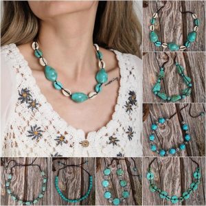 Costumes Jewelry |   Necklace Necklace Retro Vintage Bohemian Boho Plastic For Cosplay Women’s Costume Jewelry Fashion Jewelry C23-569 O1-F1 Cosplay & Costumes C23-569 O1-F1