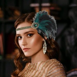 Costumes Jewelry |   Retro Vintage 1920s Flapper Headband Headbands The Great Gatsby Women’s Halloween Masquerade Prom Party / Cocktail Headband Green Cosplay & Costumes Costumes Jewelry