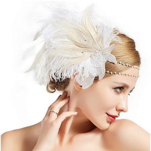 Costumes Jewelry |   Retro Vintage 1920s Headpiece Masquerade Flapper Headband Head Jewelry The Great Gatsby Charleston Women’s Halloween Party / Evening Cocktail Party Prom Teenager Adults’ Headwear All Seasons White Cosplay & Costumes Costumes Jewelry