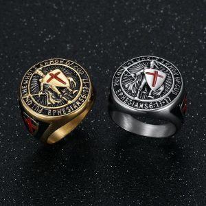 Costumes Jewelry |   Ring Retro Vintage Medieval 316L / Titanium steel For Knight Ritter Vikings Cosplay Halloween Carnival Men’s Costume Jewelry Fashion Jewelry Golden Cosplay & Costumes Costumes Jewelry