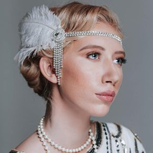 Costumes Jewelry |   Vintage Roaring 20s 1920s Feathers Headband Head Jewelry Jewelry Displays Charms The Great Gatsby Charleston Women’s Feather Party Party / Evening Prom Adults’ Headwear All Seasons Black Cosplay & Costumes Black