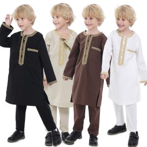 Ethnic & Cultural Costumes |   Boys Robe Thobe / Jubba Religious Saudi Arabic Arabian Muslim Ramadan Kid’s Top Pants White Cosplay & Costumes Ethnic & Cultural Costumes