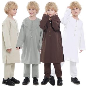 Ethnic & Cultural Costumes |   Boys Robe Thobe / Jubba Religious Saudi Arabic Arabian Muslim Ramadan Kid’s Top Pants White Cosplay & Costumes Ethnic & Cultural Costumes