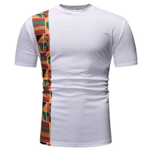 Ethnic & Cultural Costumes |   Couple’s Men’s Women’s T-shirt Modern African Outfits African Print Dashiki Masquerade Adults T-shirt Party White Cosplay & Costumes Ethnic & Cultural Costumes