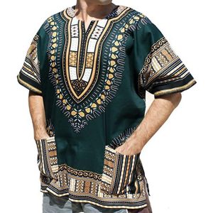 Ethnic & Cultural Costumes |   Men’s Modern African Outfits Plus Size African Print Dashiki Masquerade Adults Top Party Green Cosplay & Costumes Ethnic & Cultural Costumes