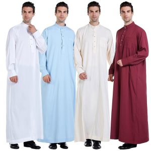 Ethnic & Cultural Costumes |   Men’s Robe Thobe / Jubba Religious Saudi Arabic Arabian Muslim Ramadan Adults Leotard / Onesie Beige Cosplay & Costumes Beige