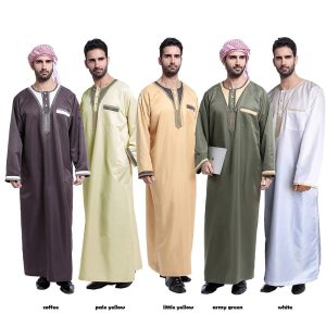 Ethnic & Cultural Costumes |   Men’s Robe Thobe / Jubba Religious Saudi Arabic Arabian Muslim Ramadan Adults Leotard / Onesie White Cosplay & Costumes Ethnic & Cultural Costumes