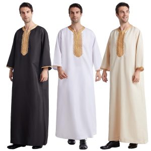 Ethnic & Cultural Costumes |   Men’s Robe Thobe / Jubba Religious Saudi Arabic Arabian Muslim Ramadan Adults Leotard / Onesie White Cosplay & Costumes Ethnic & Cultural Costumes