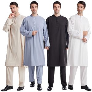 Ethnic & Cultural Costumes |   Men’s Robe Thobe / Jubba Religious Saudi Arabic Arabian Muslim Ramadan Adults Top Pants White Cosplay & Costumes Ethnic & Cultural Costumes