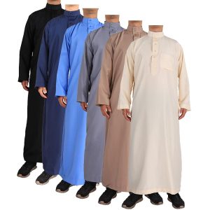 Ethnic & Cultural Costumes |   Saudi Style Arabic Thobe Men’s Arab Robe Muslim Clothes Ramadan Middle East Ethnic Clothes Camel Cosplay & Costumes Camel