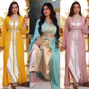 Ethnic & Cultural Costumes |   Women’s Abaya Kaftan Dress Cosplay Abaya Arabian Muslim Adults Dress Party, Festival Yellow Cosplay & Costumes Ethnic & Cultural Costumes