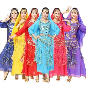 Ethnic & Cultural Costumes |   Women’s Belly Dance Costume Indian Indian Girl Masquerade Adults Top Skirt Headpiece Party Purple Cosplay & Costumes Ethnic & Cultural Costumes