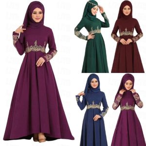 Ethnic & Cultural Costumes |   Women’s Dress Abaya Dubai Islamic Arabic Arabian Muslim Ramadan Embroidery Adults’ Dress Blue Cosplay & Costumes Blue