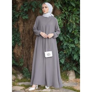 Ethnic & Cultural Costumes |   Women’s Dress Abaya Kaftan Dress Dubai Islamic Arabic Arabian Muslim Ramadan Solid Color Adults’ Dress Grey Cosplay & Costumes Ethnic & Cultural Costumes