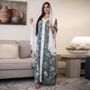 Ethnic & Cultural Costumes |   Women’s Dress Abaya Religious Saudi Arabic Arabian Muslim Ramadan Adults Dress Green Cosplay & Costumes Ethnic & Cultural Costumes