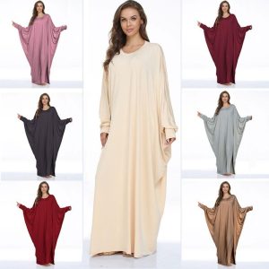 Ethnic & Cultural Costumes |   Women’s Dress Abaya Religious Saudi Arabic Arabian Muslim Ramadan Adults Dress Light Yellow Cosplay & Costumes Ethnic & Cultural Costumes