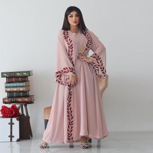 Ethnic & Cultural Costumes |   Women’s Dress Abaya Religious Saudi Arabic Arabian Muslim Ramadan Adults Dress Pink Cosplay & Costumes Ethnic & Cultural Costumes