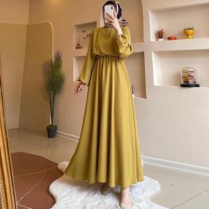 Ethnic & Cultural Costumes |   Women’s Dress Abaya Religious Saudi Arabic Arabian Muslim Ramadan Adults Dress Yellow Cosplay & Costumes Ethnic & Cultural Costumes