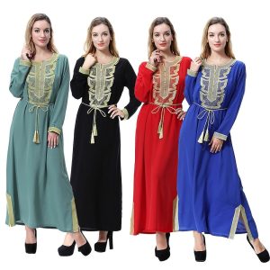 Ethnic & Cultural Costumes |   Women’s Dress Abaya Religious Saudi Arabic Arabian Muslim Ramadan Adults Leotard / Onesie Red & White Cosplay & Costumes Ethnic & Cultural Costumes