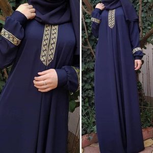 Ethnic & Cultural Costumes |   Women’s Dress Abaya Religious Saudi Arabic Arabian Muslim Ramadan Graphic Adults’ Dress Dark Blue Cosplay & Costumes Dark Blue