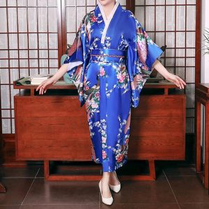 Ethnic & Cultural Costumes |   Women’s Yukata Robe Kimono Japanese Traditional Masquerade Adults Kimono Coat Party Royal Blue Cosplay & Costumes Ethnic & Cultural Costumes