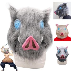 Everyday Cosplay Anime Hoodies & T-Shirts |   Accessories Mask Inspired by Demon Slayer: Kimetsu no Yaiba Pig Inosuke Hashibira Anime Cosplay Accessories Polyester Men’s Women’s Halloween Costumes 1# Cosplay & Costumes 1#