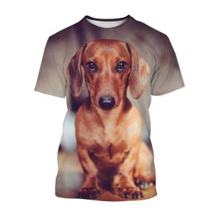 Everyday Cosplay Anime Hoodies & T-Shirts |   Animal Dog Dachshund T-shirt Anime 3D Graphic For Couple’s Men’s Women’s Adults’ Masquerade 3D Print Casual Daily Brown Cosplay & Costumes Brown