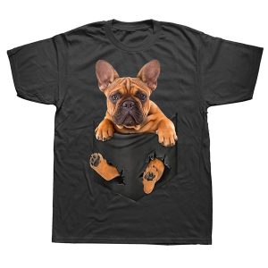 Everyday Cosplay Anime Hoodies & T-Shirts |   Animal French Bulldog T-shirt Print Street Style For Couple’s Men’s Women’s Adults’ Hot Stamping Casual Daily Black Cosplay & Costumes Black